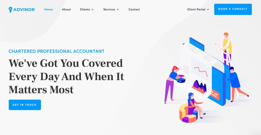Advinor CPA website project preview